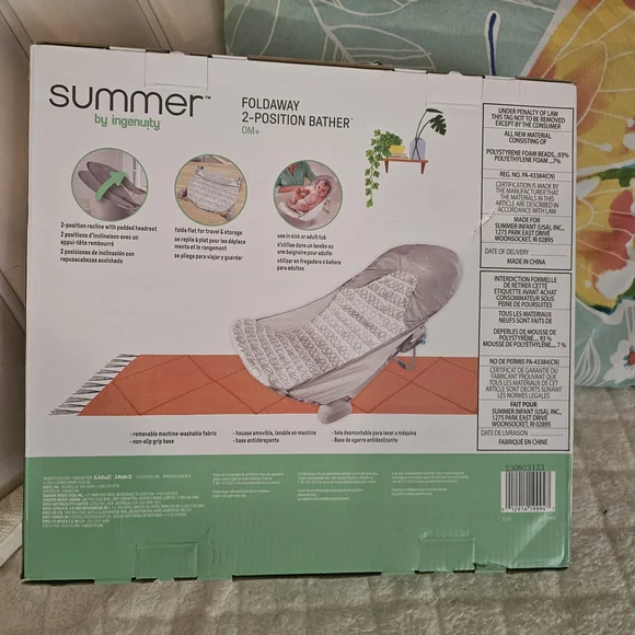 Foldaway 2-Position Bather - Gray - Picture 10 of 11